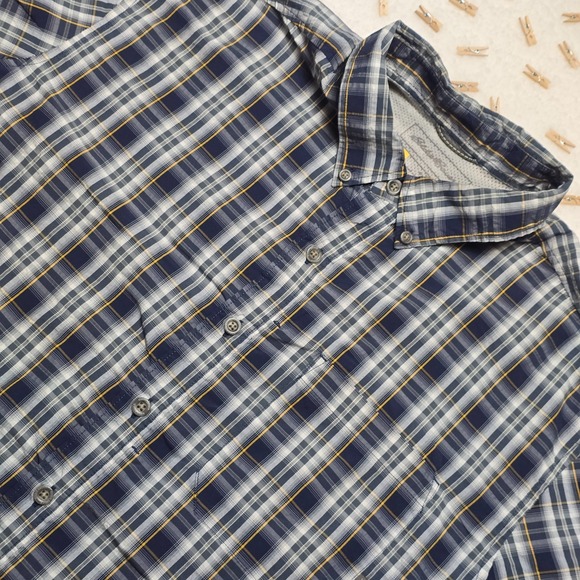 Eddie Bauer Mens Plaid Shirt Size XL Short Sleeve Button Down Outdoor Casual - Picture 1 of 15